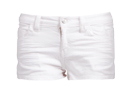 White Floral Pocket Denim Shorts