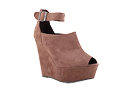 Anke Strap Peep Toe Wedges