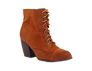 Lace Up Low Heel Bootie