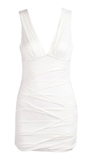 Deep V Neck Bandage Dress