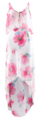 Floral Asymmetrical Hem Dress