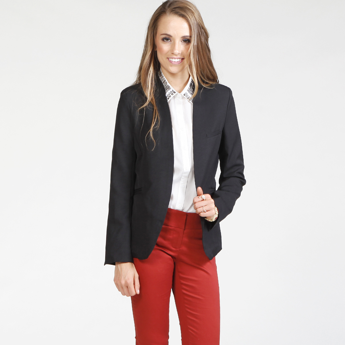 Long Party Blazer in Black DAILYLOOK