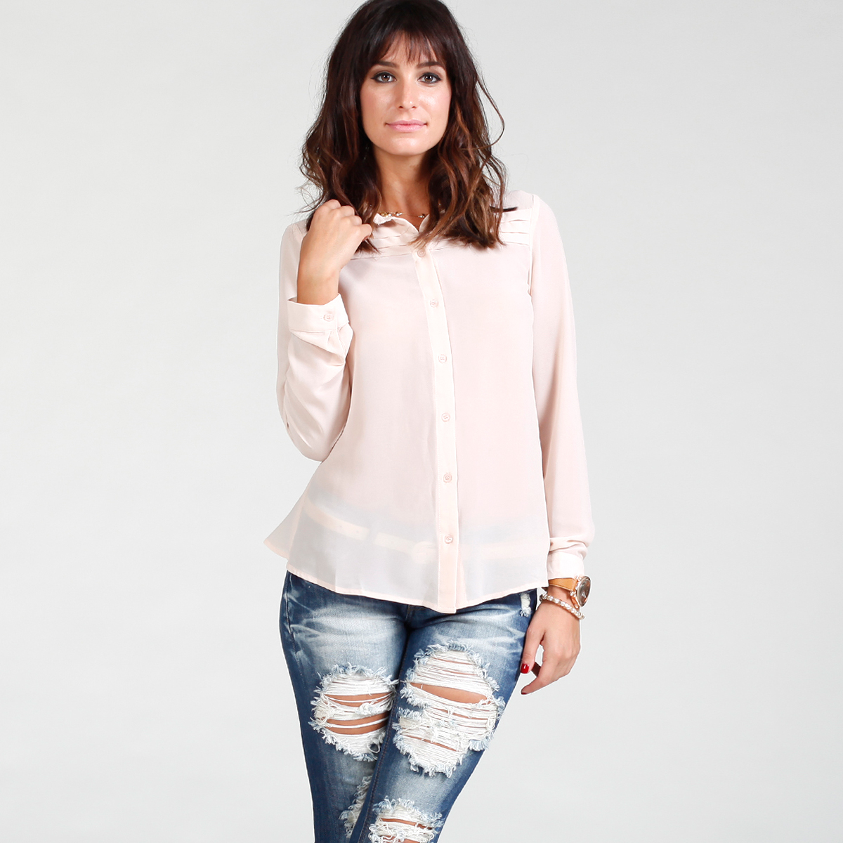 shoulder pleats