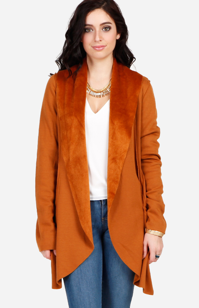Camel Cardigan in Camel DAILYLOOK