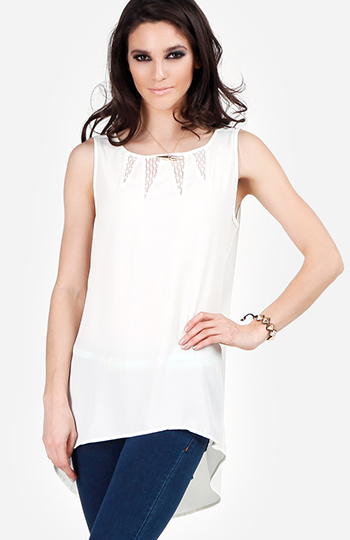 Lace Insert Tunic Slide 1