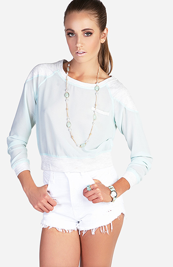 Long Sleeve Varsity Top Slide 1