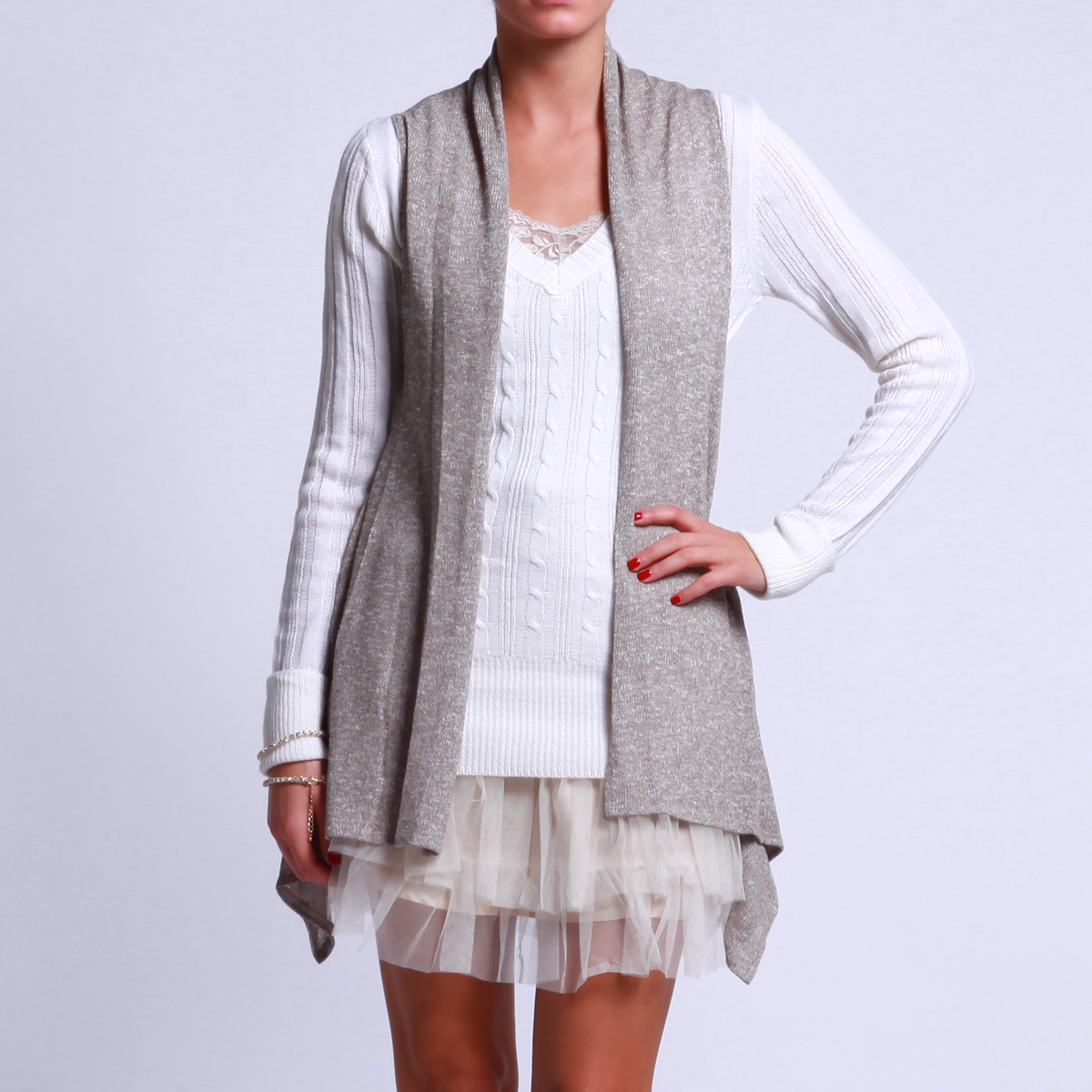 Whistles Cut out Knit Vest by Chris & Carol