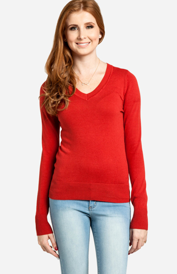 Classic V-Neck Sweater Slide 1