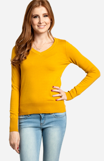 Classic V-Neck Sweater Slide 1