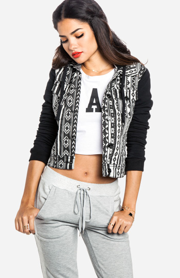 Aztec Hoodie Jacket Slide 1