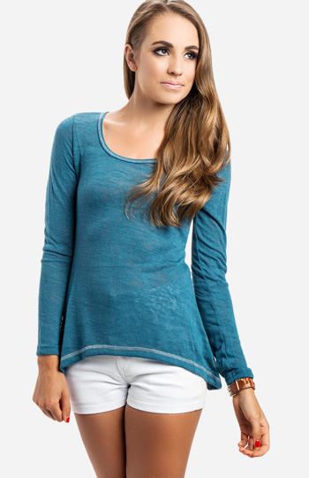 Striped Back High Low Top Slide 1