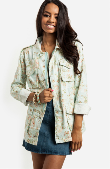 Floral Utility Jacket Slide 1