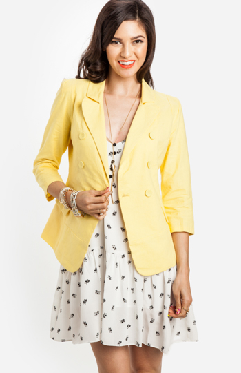 Crop Sleeve Summer Blazer Slide 1