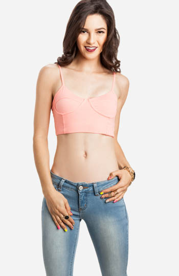 Lightweight Bustier Crop Top Slide 1