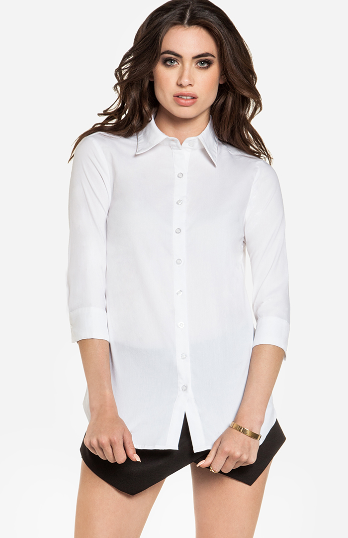 white button up shirt pretty little thing