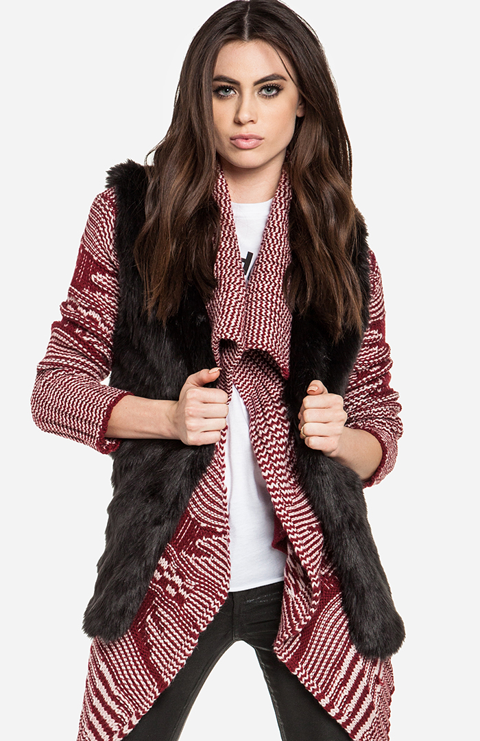 Faux Fur Gilet in Black DAILYLOOK