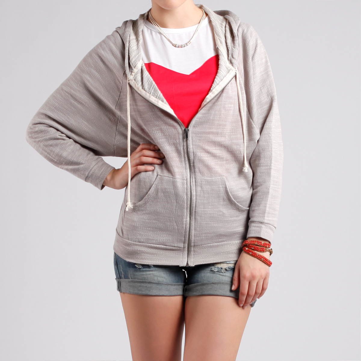 Hoodie Cardigan by Color Thread