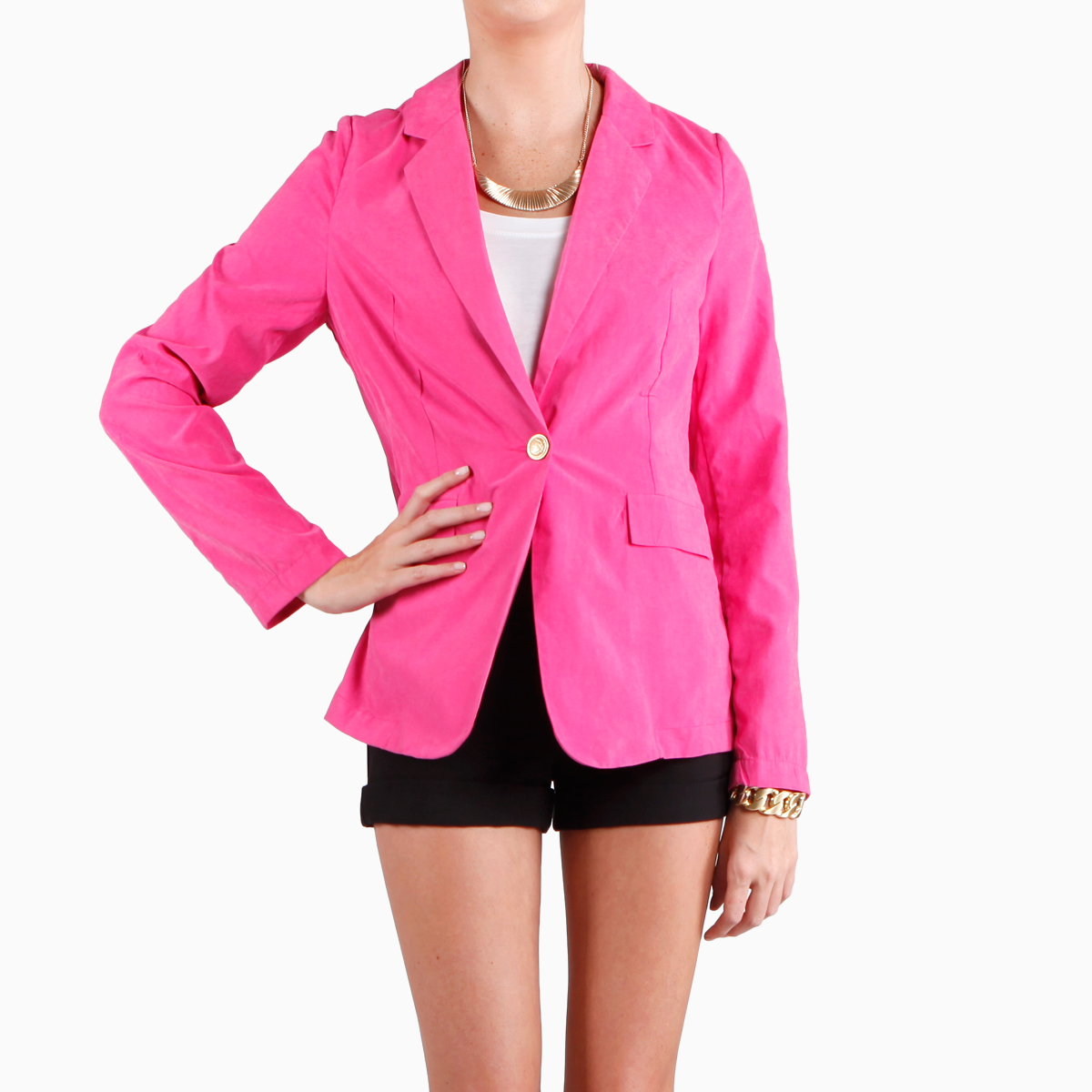 Smoking Blazer in Fuchsia DAILYLOOK