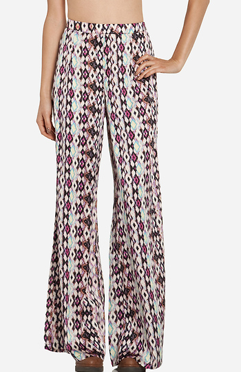 Diamond Print Palazzo Pants Slide 1