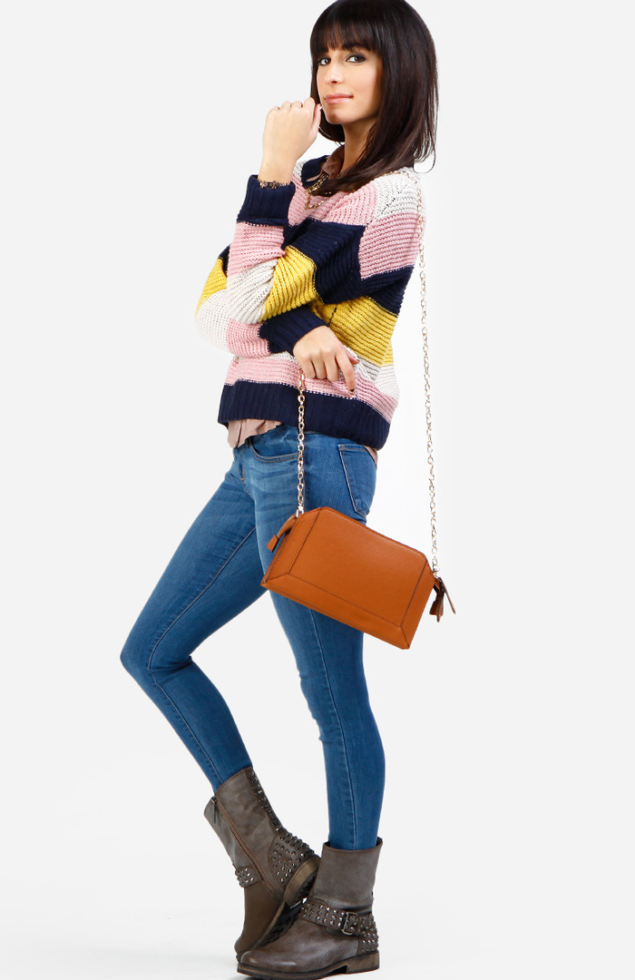 Geometric Shaped Purse in Brown DAILYLOOK