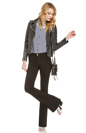 DOMA Leather Moto Jacket in Grey | DAILYLOOK