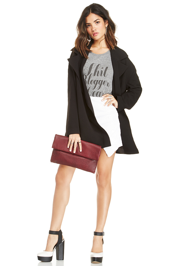 Achro Oversized Boyfriend Coat in Black DAILYLOOK