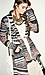 Striped Pattern Long Cardigan Thumb 2