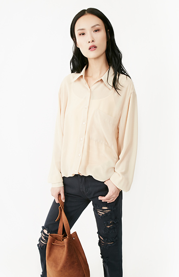 Glamorous Boyfriend Chiffon Shirt Slide 1