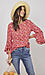 Collective Concepts Bell Sleeve Floral Printed Top Thumb 3