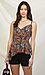 Faux Wrap Sleeveless Printed Top Thumb 3