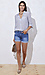 Velvet Heart Buttoned Front Striped Top Thumb 6
