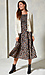 Smocked Long Sleeve Printed Midi Dress Thumb 3