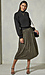 Pleated Velvet Midi Skirt Thumb 3