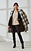 Plaid Button Down Long Coat Thumb 3