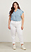 Chambray Hidden Button Front Top Thumb 3