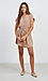 Button Front Mini Dress with Self Tie Thumb 3