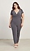 Surplice Short Sleeve Jumpsuit Thumb 3