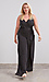 Surplice Jumpsuit with Side Tie Thumb 3