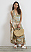 Geo Print Split Neck Maxi Dress Thumb 3