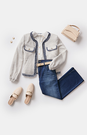リツコカリタ　〔plain〕Plain collarless jacket Womens Real Leather Collarless Jacket Semi Fit Plain Casual