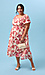 Floral Puff Sleeve Midi Dress Thumb 3