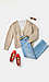V-Neck Open Knit Cardigan Thumb 3