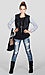 Two Tone Faux Suede Tote Thumb 5