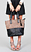 Two Tone Faux Suede Tote Thumb 4