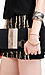 Suede Stripe Twist Lock Clutch Thumb 5