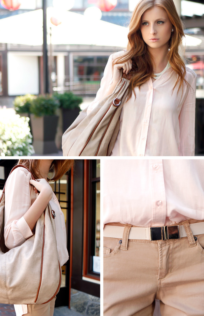 CLAIRMONT TRIMMED KNIT TOP, PINK MUSE