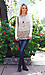 Rust Cardigan Denim Casual Look by Lumiere, Mak, and Wax Jeans Thumb 1