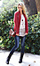 Rust Cardigan Denim Casual Look by Lumiere, Mak, and Wax Jeans Thumb 3