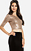 Short Sleeve Sequin Crop Top Thumb 3