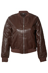 Faux Leather Bomber Jacket